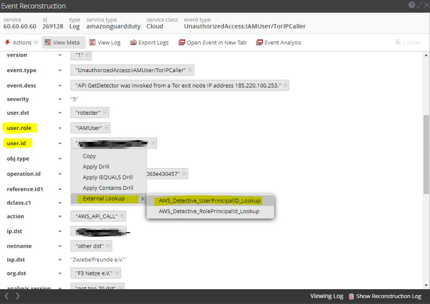 Amazon Detective and RSA NetWitness Platform Integration