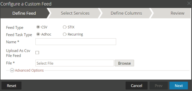 File Feed Create a Custom Feed
