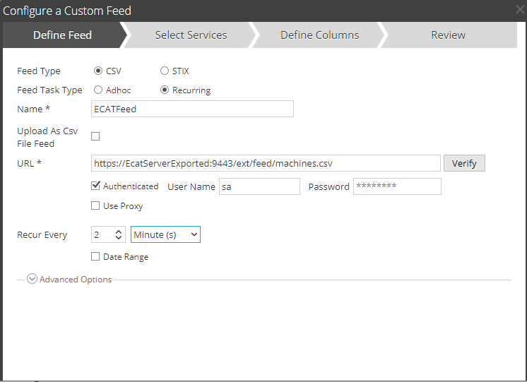 Netwitness Example Output Configure Contextual Data from Endpoint via Recurring Feed