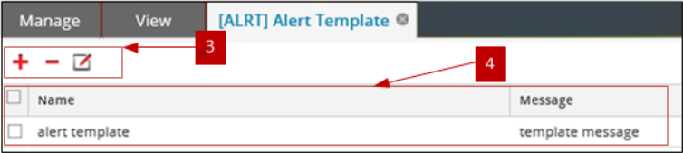 Alert Template View