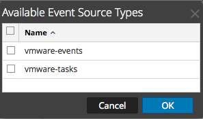 Configure VMware Event Sources