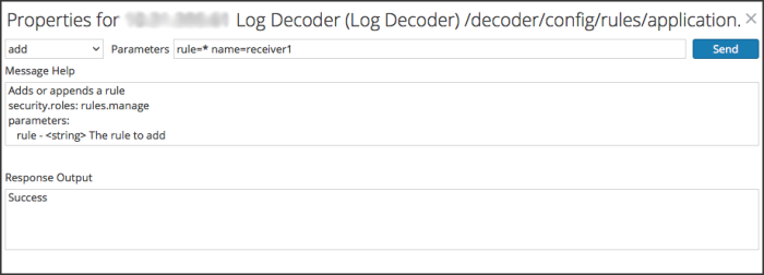 Example Netwitness Log Configure Syslog Forwarding to Destination