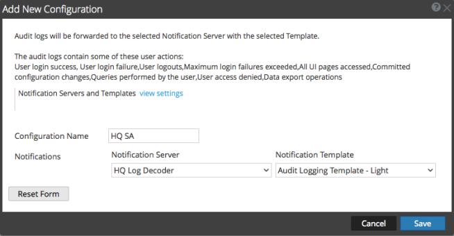 Add New Configuration Dialog