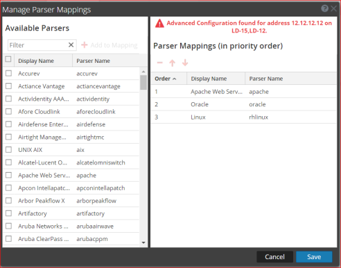 Manage Parser Mappings