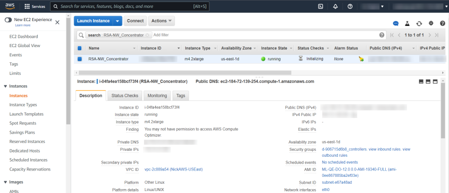 Netwitness Components Launch an Instance and Configure a Host