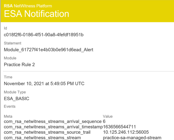 Netwitness Example Output Define Notification Template Dialog