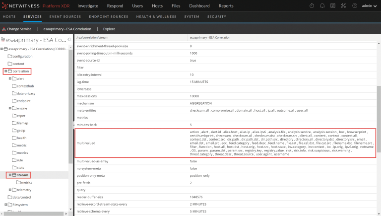 Netwitness Esa Configure Advanced Settings for ESA Correlation