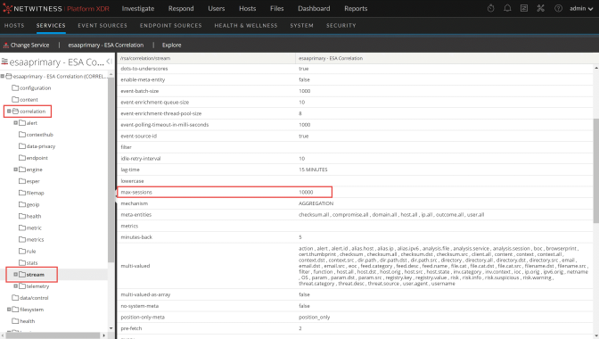 Netwitness Esa Configure Advanced Settings for ESA Correlation