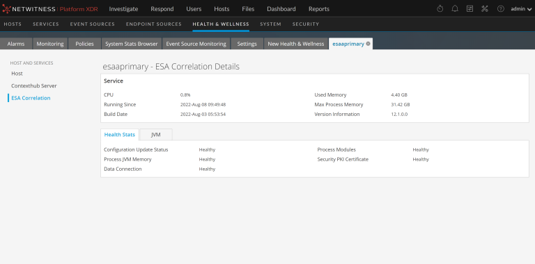 Netwitness Esa ESA Correlation Details View