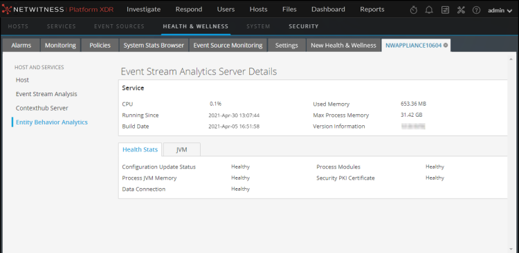 Netwitness Esa ESA Analytics Details View
