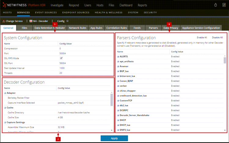 669199 - Services Config View - General Tab