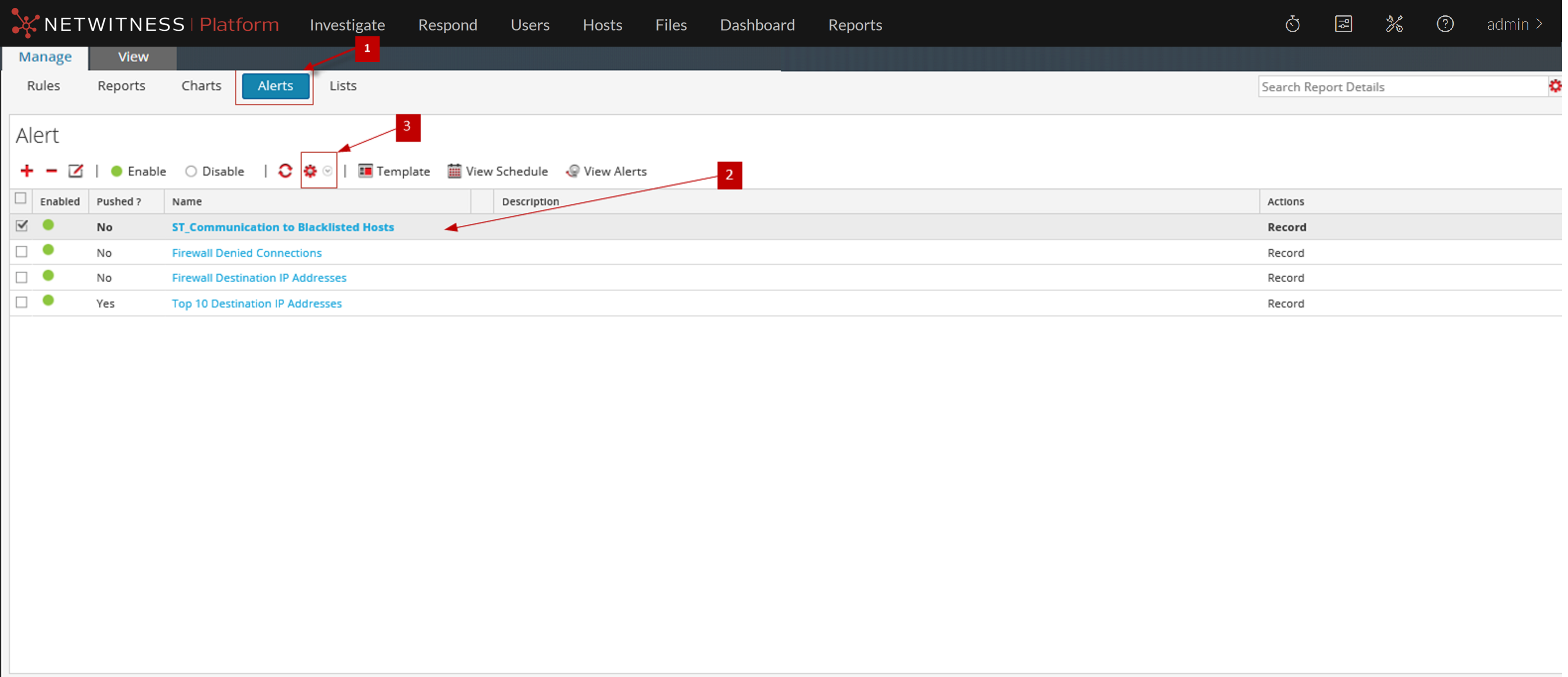 Import Alert List Import Alert Dialog