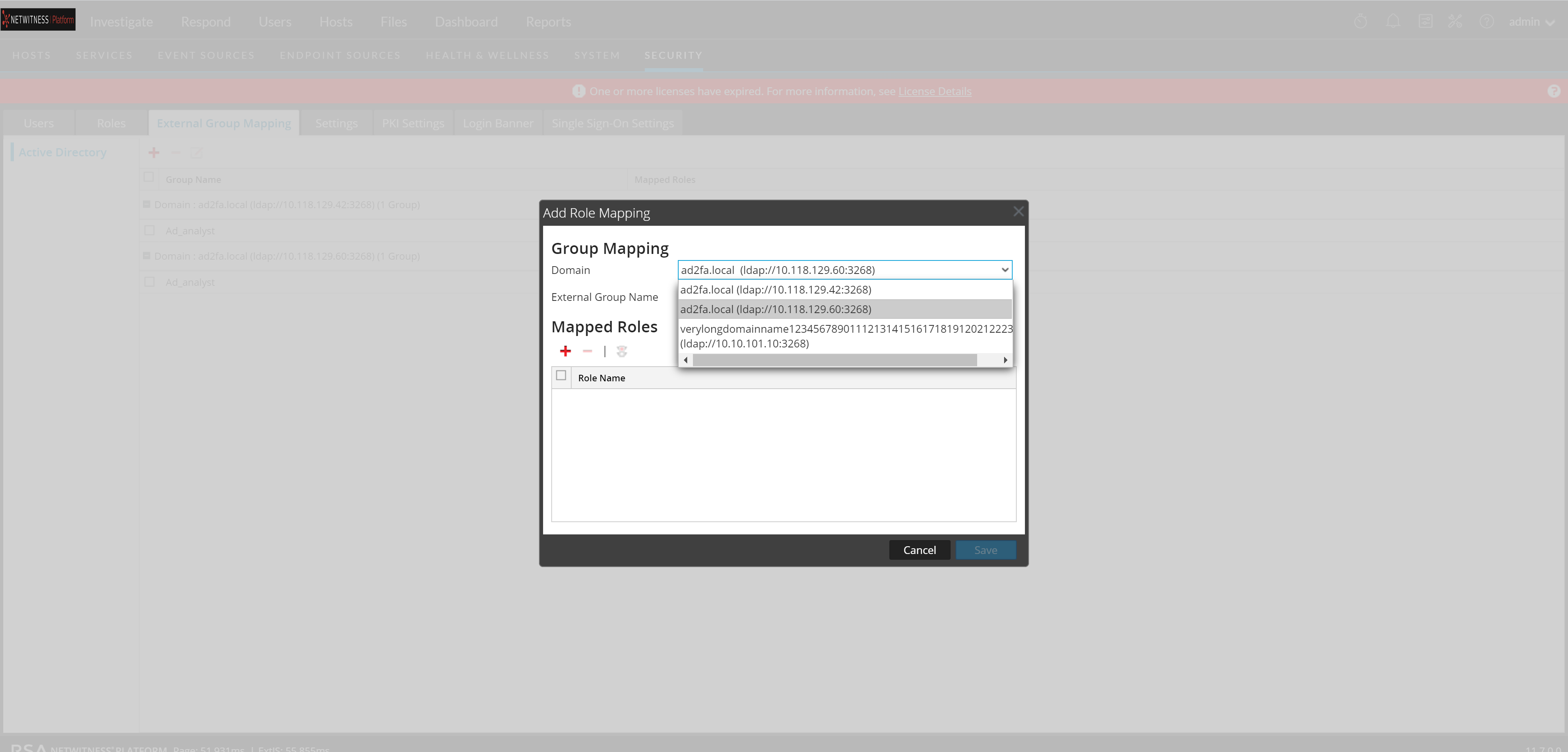 Add or Edit Role Dialog