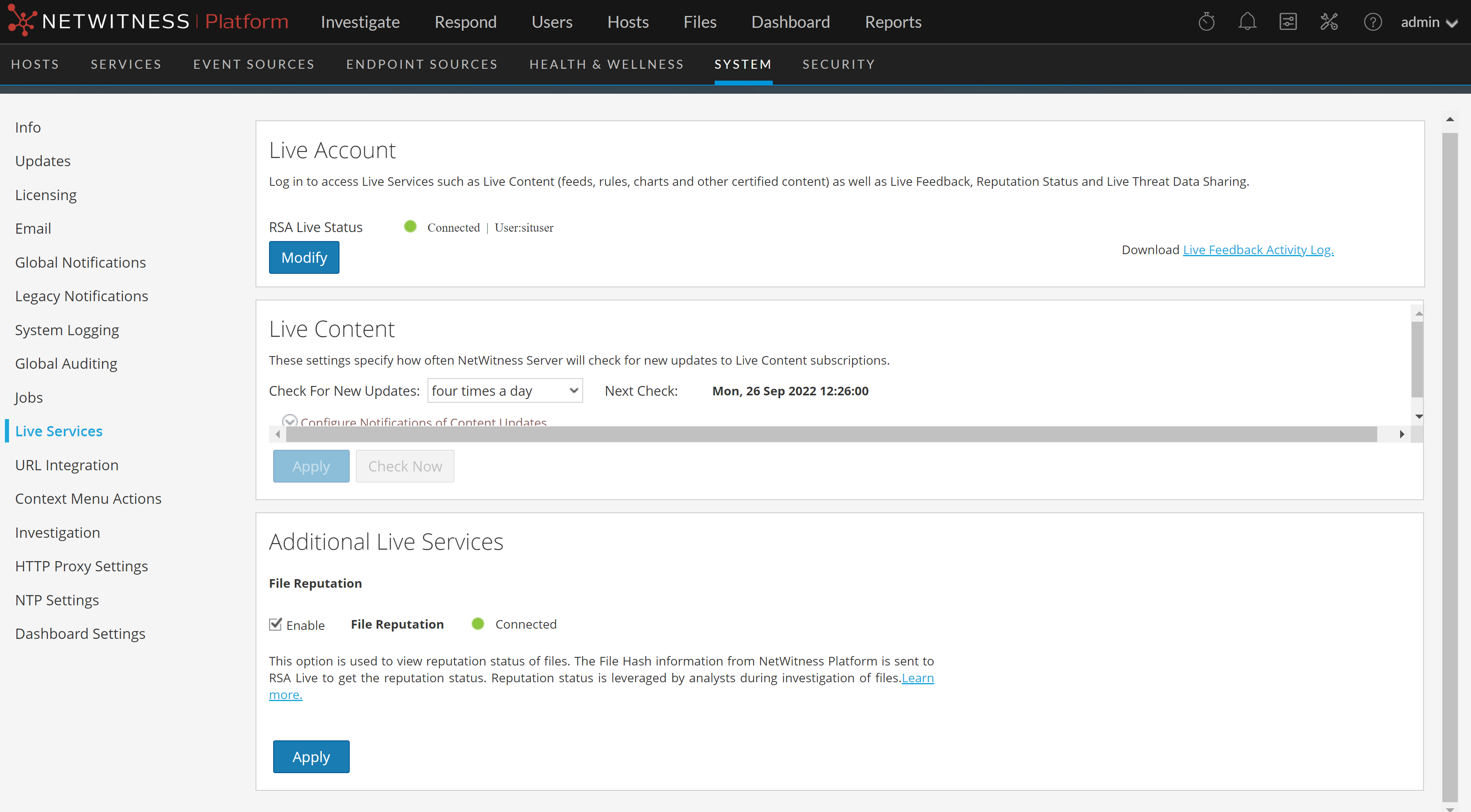 Configure File Reputation Server Data Source