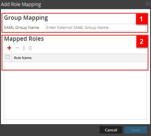 Add Role Mapping Dialog