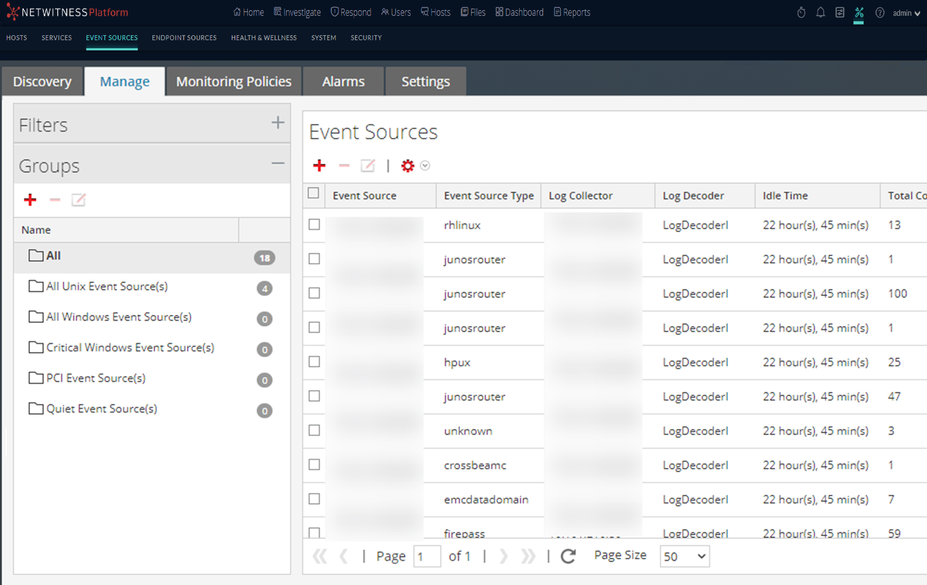 Manage Tab