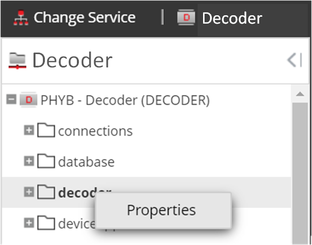 Default Service Decoder Configure Storage Using the REST API