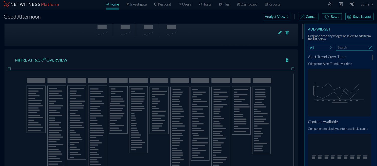 Create Events Widget from Investigate View