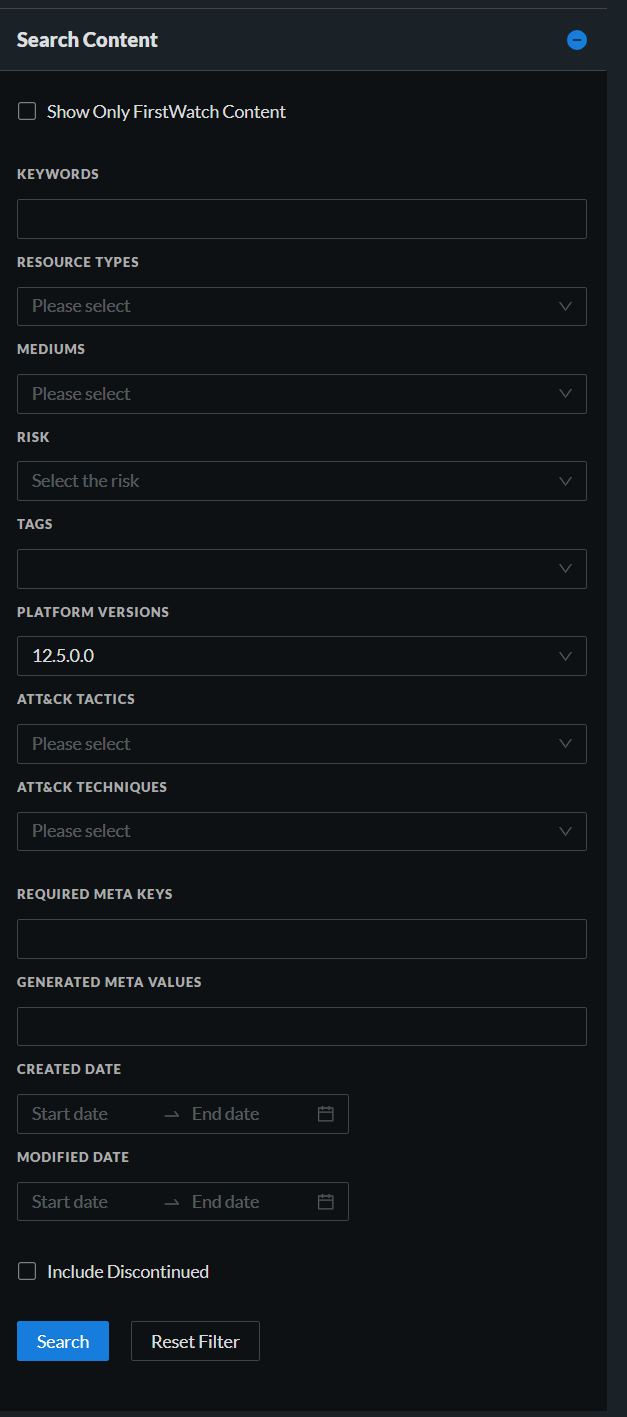 Live Search Content View