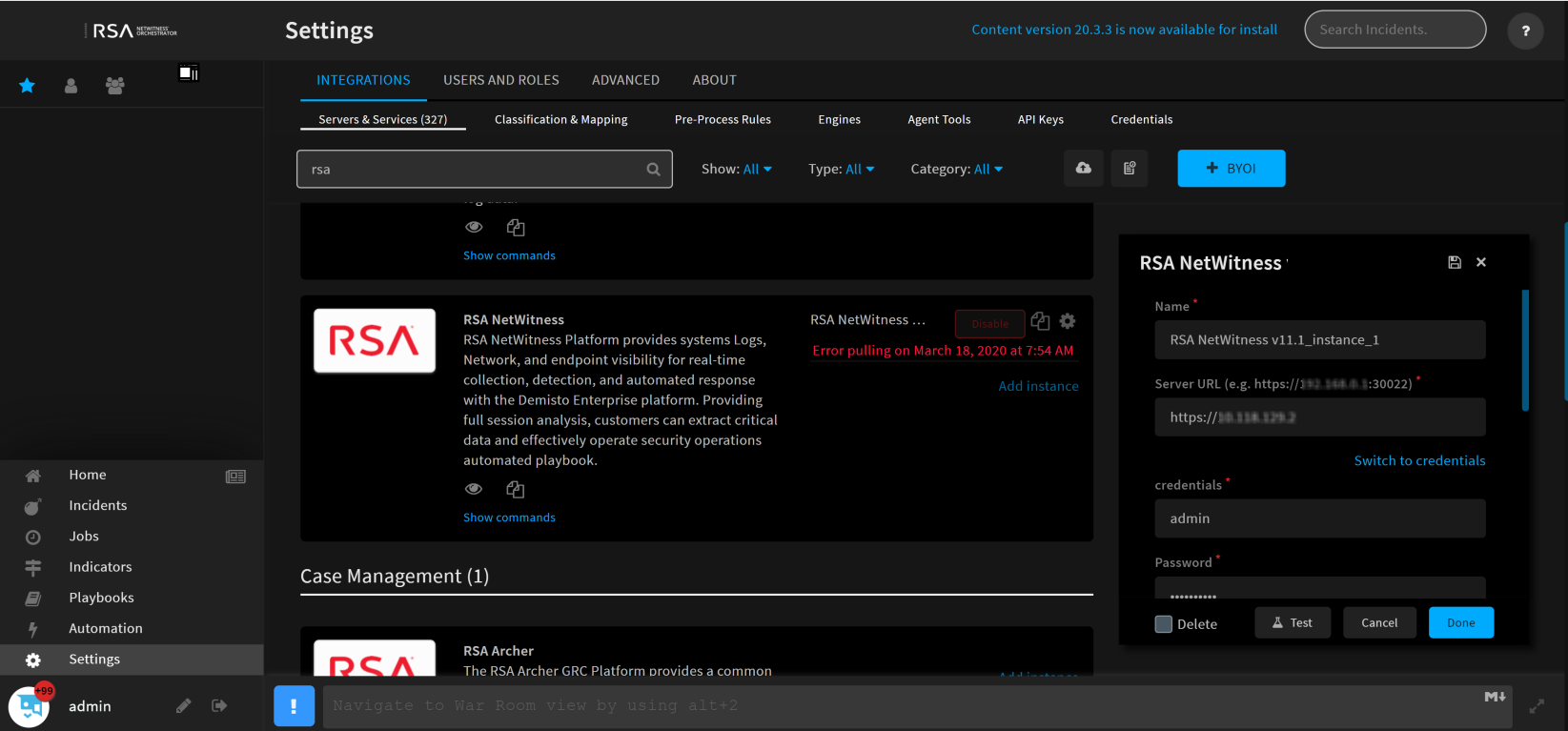 Change Host Network Configuration